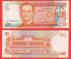 Filippine 20 Piso Manuel Quezon Philippinen Philippines Filipinas - Philippines