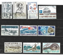 TAAF. FRENCH ANTARCTIC. Lot De 10 Beaux Timbres Oblitérés 1 ère Qualité, Fort Côte     # 16 - Bases Antarctiques