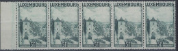 Luxembourg - Luxemburg - Timbres - 1934   Portes Des Trois Tours   Bande à 5   MNH** - Ungebraucht