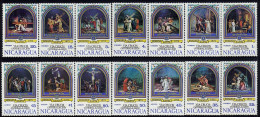 Nicaragua Easter Semana Santa Sc 969-977, C871-C875 MNH 1975 CV$11.20 - Nicaragua