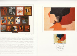 " COMPOSITION De SERGE POLIAKOFF " Sur Encart 1° Jour N°té Sur SOIE De 4 Pages De 1988. N°YT 2554. Parfait état. FDC - Non Classés