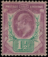 ZAYIX 1902 Great Britain 129 MNG 1 1/2p Violet & Green Edward VII 031922-S18 - Other & Unclassified