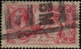 ZAYIX 1913 Great Britain 174 Used 5sh Rose Carmine Waterlow Seahorse 032122-S89 - Other & Unclassified