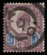 ZAYIX 1902 Great Britain 134 Used 5p Dull Purple & Ultra Edward VII 031922-S23 - Other & Unclassified