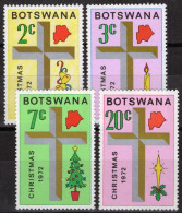ZAYIX Botswana 92-95 MNH Christmas Map Cross Star Bells Candle 111022S155 - Altri & Non Classificati