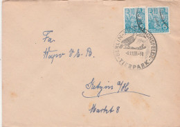 DDR Brief Sonderstempel Berlin Friedrichsfelde Tierpark Motiv Vogel 1958 - Macchine Per Obliterare (EMA)