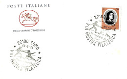 ITALIA ITALY - 1974 COMO VIII Mostra Filatelica, XX FIORETTO Internazionale D'argento Su Busta PT - 5963 - Scherma