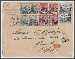 96174 N°162 163 165 Bloc 4 Bordeaux 1924 Bruxelles Belgique Orphelins De Guerre Devant De Lettre Cover France - Brieven En Documenten