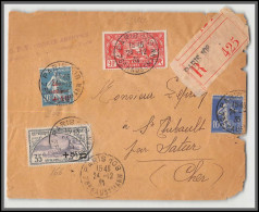 96165 N°166 Recommandé Paris 1935 St Thibault Cher Caisse Ammortissement Orphelins De Guerre Lettre Cover France - Brieven En Documenten