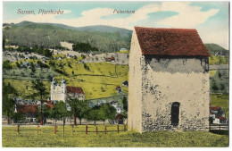 SARNEN: Colorierte Teilansicht Mit Pulverturm ~1910 - Sarnen