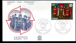  Frans Andorra - FDC - Europa CEPT 1975 - 1975