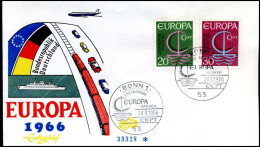  Bundespost - FDC - Europa CEPT 1966 - 1966