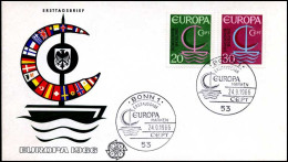  Bundespost - FDC - Europa CEPT 1966 - 1966