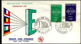 France - FDC -  Europa CEPT 1959 - 1959