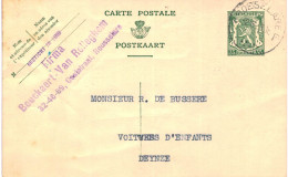 (L01) Entier Postal écrite De Rousselaere Vers Deynze - Tarjetas 1934-1951