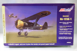 AMtech - HENSCHEL Hs-123A-1 Maquette Avion Kit Plastique Réf. 489203 BO 1/48 - Avions