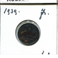 1 CENT 1939 NETHERLANDS Coin #AU282.U.A - 1 Centavos