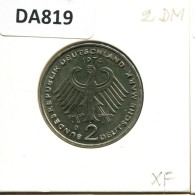 2 DM 1974 D K. ADENAUER WEST & UNIFIED GERMANY Coin #DA819.U.A - 2 Marcos