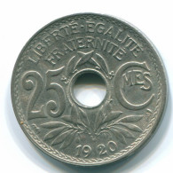 25 CENTIMES 1920 FRANCE Pièce AUNC #FR1130.12.F.A - 25 Centimes