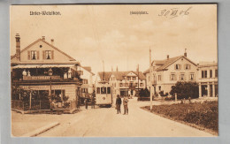 CH ZH Unter-Wetzikon 1906-11-30 Foto Strassenbahn, Restaurant, Post #9452 A.Hess - Wetzikon