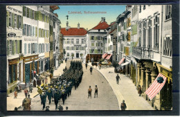 12704  Liestal - Rathausstrasse - Belle Animation - Défilé Militaire Avec Bande Musicale - Altri & Non Classificati