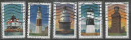 USA 2021 Mid-Atlantic Lighthouses SC.# 5621/25 - Cpl 5v Set Used - Used Stamps