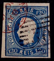 1866-67 - D. Luís, 120 R., MF 26 - Marcofilia, ?30 Montemor-o-Novo - Oblitérés