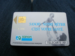 France Telecarte Privee D 344 D344 Sanofi Fleche Doree Numerotée TTB - Privées