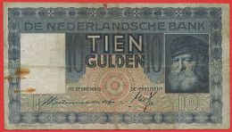 Pays-Bas - Billet 10 Gulden - Mars 1933 - Usagé - 10 Gulden