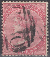 ZAYIX - Jamaica 18 Used - 1885 1d Carmine, WMK 2, Queen Victoria - Jamaïque (...-1961)