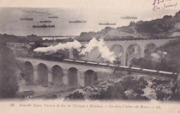 CHEMIN DE FER DE L ESTAQUE A MIRAMAS                  Les Deux Viaducs Des Riaux     Passage Des Trains - L'Estaque