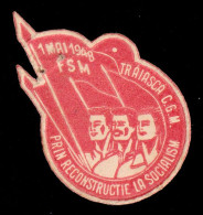 ROMANIA - PROPAGANDA : SOCIALISM / C.G.M. - ÉRINOPHILIE / INSIGNE En CARTON IMPRIMÉ / PRINTED BADGE - 1 MAI 1948 (ao014) - Autres & Non Classés