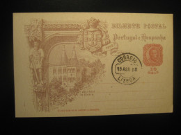 LISBOA 1898 Cancel Paço Real Cintra 1898 1498 Carlos I Bilhete Postal Postal Stationery Card PORTUGAL - Brieven En Documenten