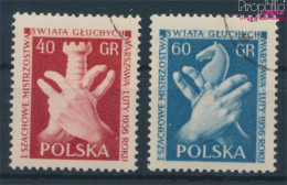 Polen 954-955 (kompl.Ausg.) Gestempelt 1956 Schach-WM Für Taubstumme (10430481 - Usati