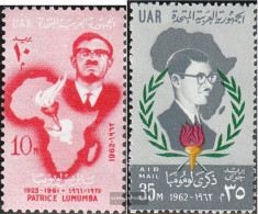 Egypt 661-662 (complete Issue) Unmounted Mint / Never Hinged 1962 Lumumba - Unused Stamps