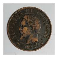 GADOURY 152 - CINQ CENTIMES 1855 W Lille TYPE NAPOLEON III Chien - KM 777 - TTB - 5 Centimes