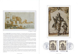 " PORTRAIT DE CLAUDE DERUET De JACQUES CALLOT " Sur Encart 1° Jour LUXE CERES N°té Sur SOIE (4 Pages) De 1992  N°YT 2761 - Documenten Van De Post