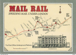 TRAIN - LOCOMOTIVE MAIL RAIL SPEEDING MAIL UNDER LONDON Spec Canc 09-07-1993 - Métro