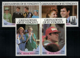 ZAYIX Royal Wedding Andrew Fergie MNH St. Vincent Grenadines 539-540 030822SM39M - Altri & Non Classificati