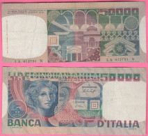 Italia 50000 Lire 1978 Volto Di Donna Italie Italy Cinquantamila 50.000 Lire - 50000 Lire