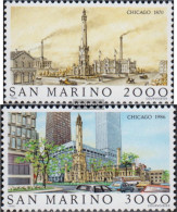 San Marino 1341-1342 (complete Issue) Unmounted Mint / Never Hinged 1986 Weltstädte - Chicago - Unused Stamps