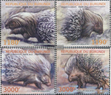 Burundi 2823-2826 (complete Issue) Unmounted Mint / Never Hinged 2012 Stachelschwein - Unused Stamps