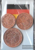 FRD (FR.Germany) D1 - 3 2002 Stgl./unzirkuliert Mixed Letters 2002 Kursmünze 1, 2 And 5 CENT - Germania