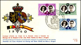 - 1169/71 - FDC - Koninklijk Huwelijk - 1951-1960