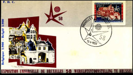 - 1050 - FDC - Expo 58 In Brussel - 1951-1960