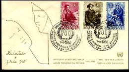 - 1125/27 - FDC - Wereld Vluchtelingenjaar  - 1951-1960