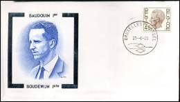 België - FDC - 1985 Koning Boudewijn - Stempel : Bruxelles-Brussel - 1971-1980