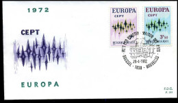 België - FDC -1623/24 Europa CEPT  --  Stempel : Brussel-Bruxelles - 1971-1980