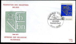 België - FDC -1609 Verbond Der Belgische Nijverheid  --  Stempel : Gent - 1971-1980