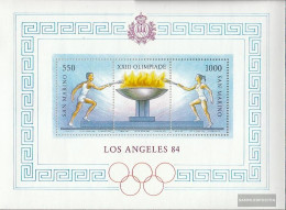 San Marino Block9 (complete Issue) Unmounted Mint / Never Hinged 1984 Summer Olympics - Unused Stamps